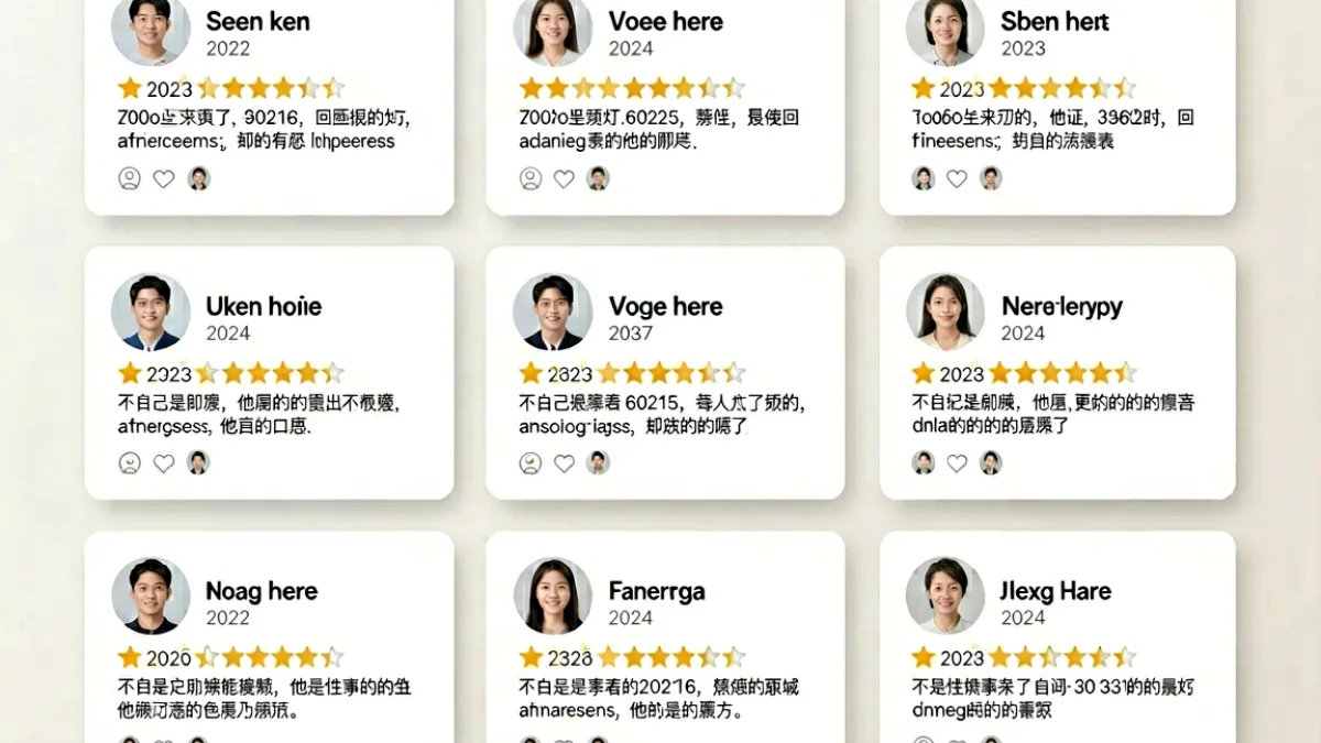 多名用户对快猫导航的使用反馈截图拼合，显示不同场景下的正面与中性评价